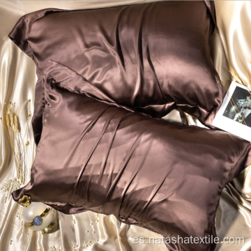 Funda de almohada de belleza de seda de doble cara de color puro
